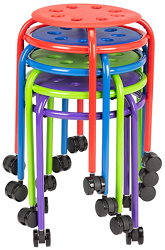 Norwood Mobile Assorted Color Plastic Stack Stool