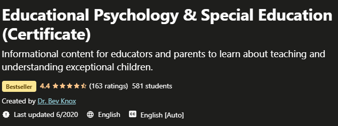 Educational Psychology & Special Education