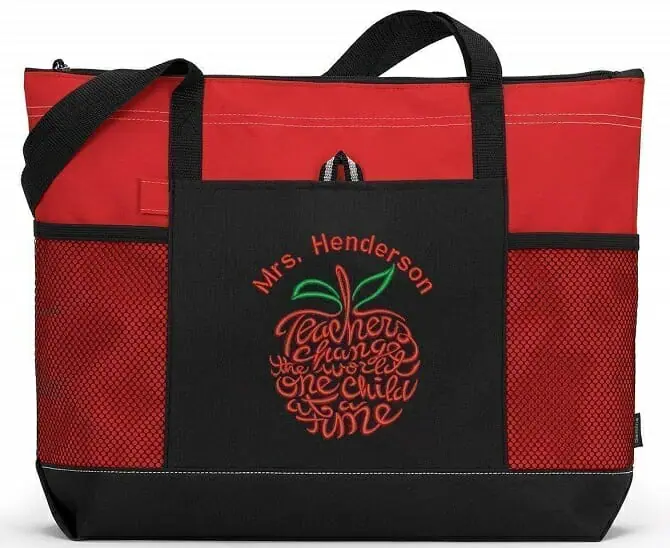 Personalized Teacher Tote Bag