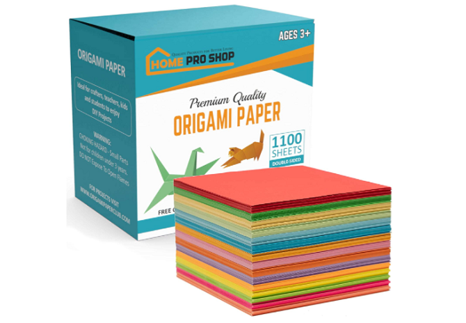 Colorful origami paper