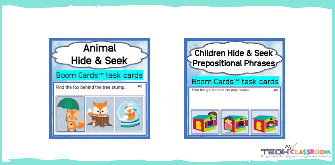 Task cards as hide and seek