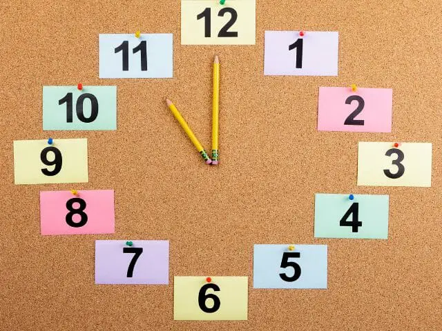 bulletin board clock