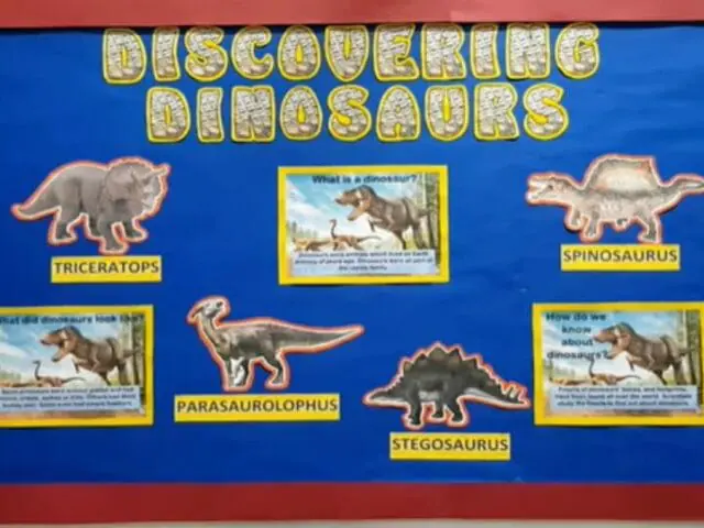 dinosaur school bulletin board ideas