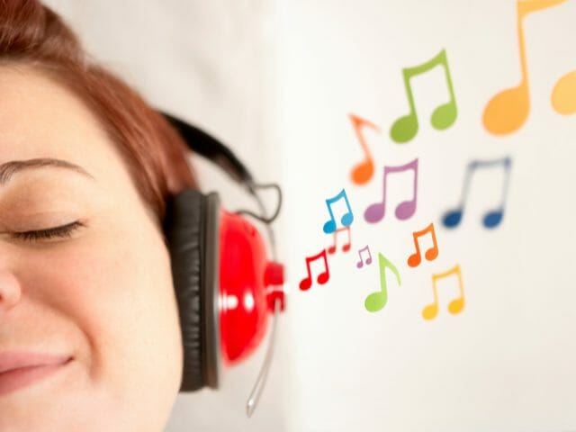 listening to music image