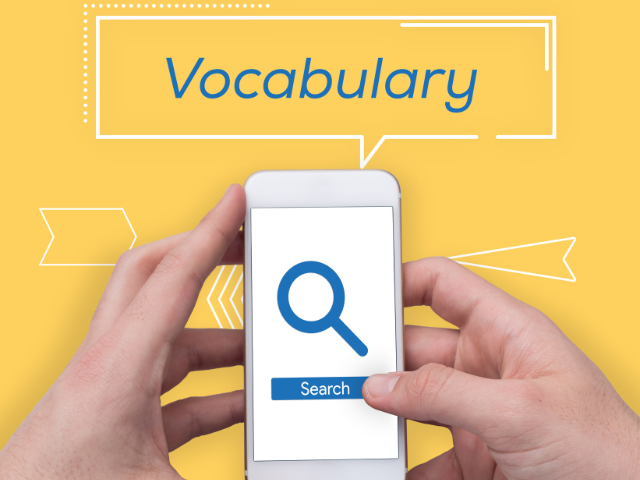 vocabulary search on cellphone image
