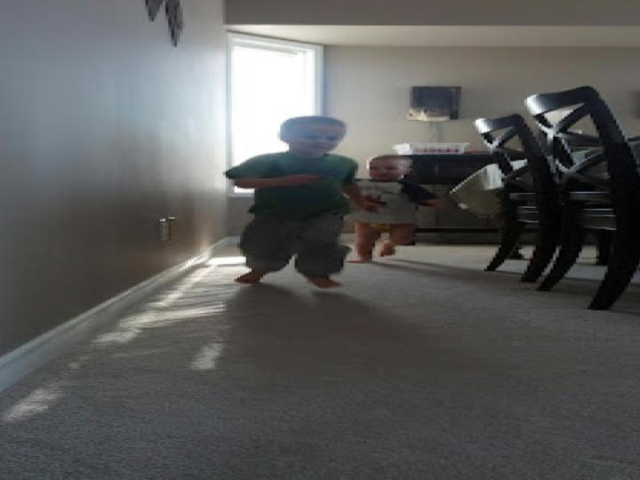 kids running inside the house