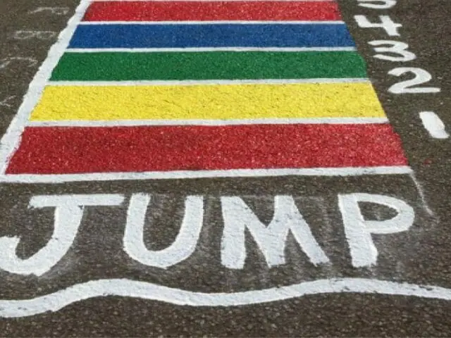 long jump playground decoration